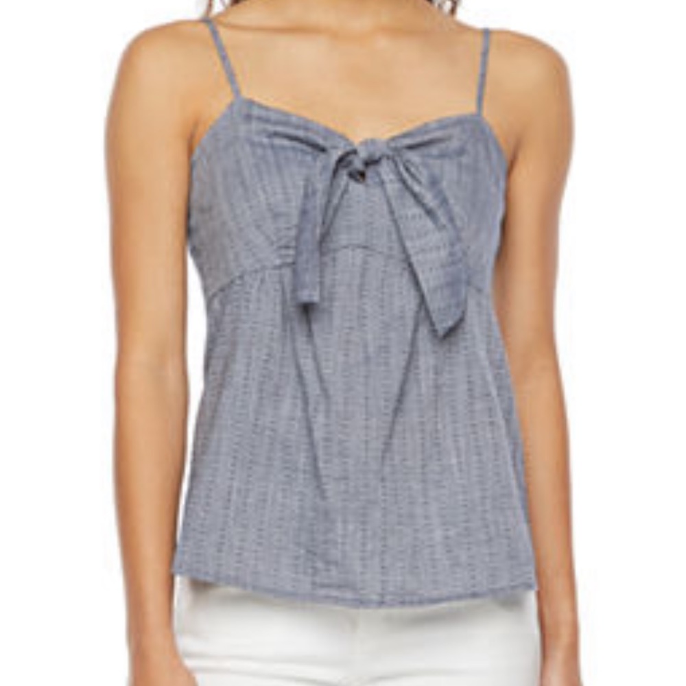 a.n.a Womens Sweetheart Neck Blue Camisole